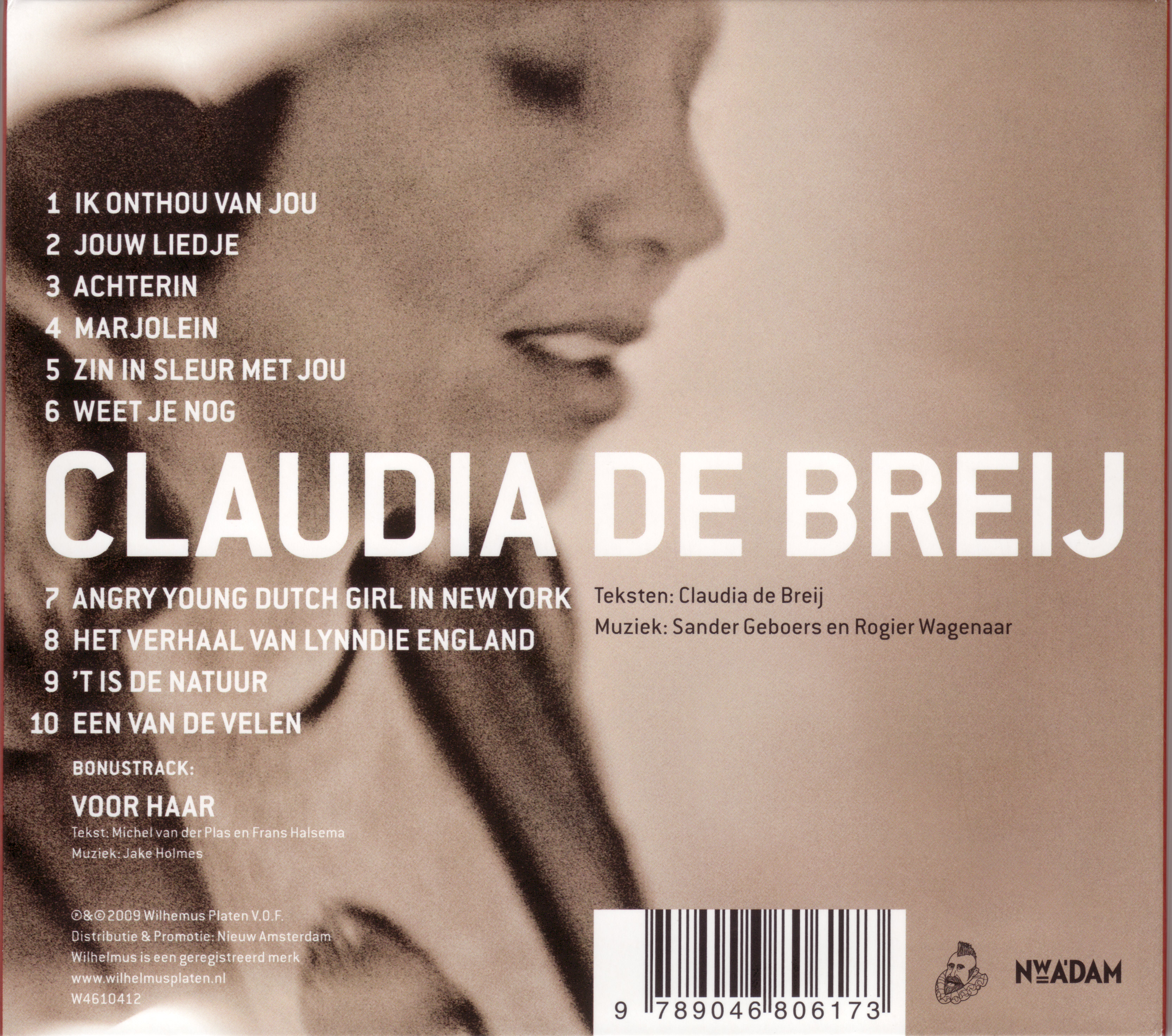 Claudia De Breij  Samen Wakker Worden, Ergens Heen .. : Back